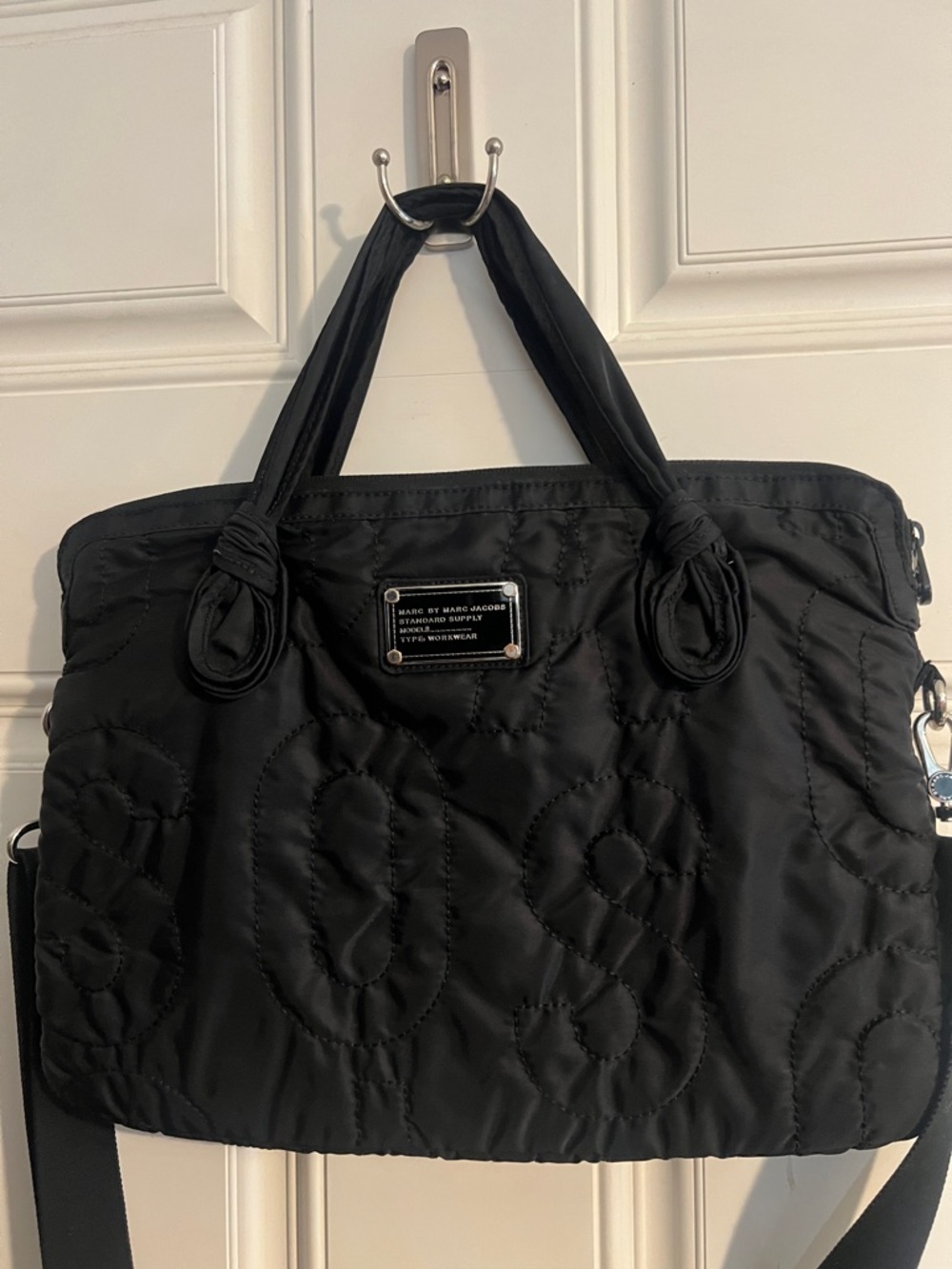 Marc by Marc Jacobs Black Quilted nylon computer bag